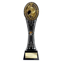 Maverick Extreme Tower Equestrian Trophy | Black & Gold | 290mm