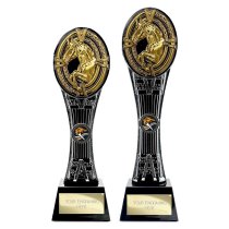Maverick Extreme Tower Equestrian Trophy | Black & Gold | 290mm