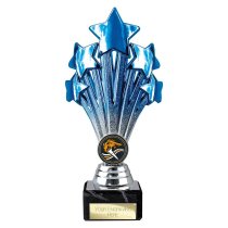 5 Star Trophy | Blue and Silver | 200mm