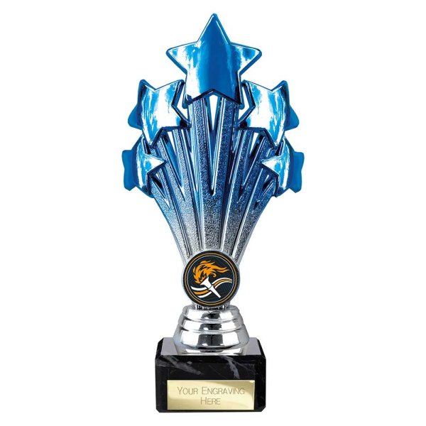 5 Star Trophy | Blue and Silver | 200mm