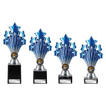 5 Star Trophy | Blue and Silver | 200mm