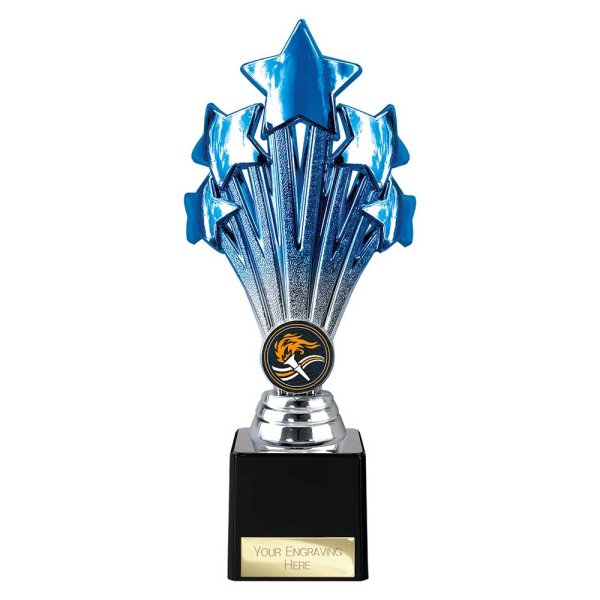 5 Star Trophy | Blue and Silver | 220mm