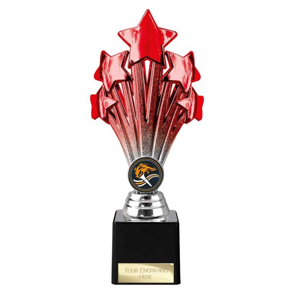 5 Star Trophy | Red and Silver | 220mm