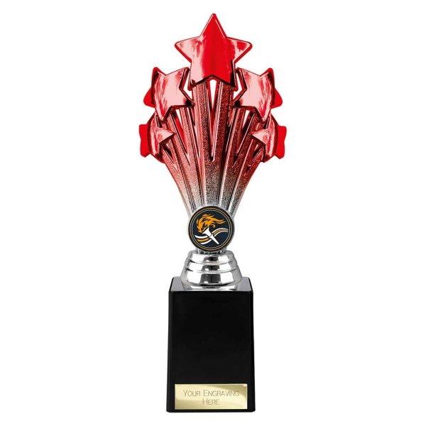 5 Star Trophy | Red and Silver | 245mm