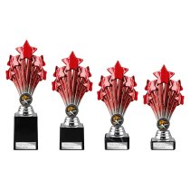 5 Star Trophy | Red and Silver | 245mm