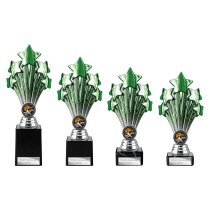 5 Star Trophy | Green and Silver | 245mm