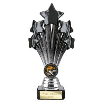 5 Star Trophy | Black and Silver | 190mm