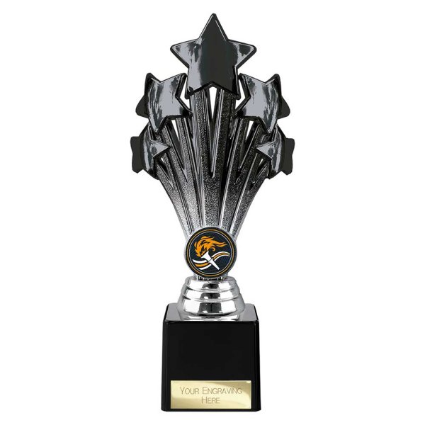 5 Star Trophy | Black and Silver | 220mm