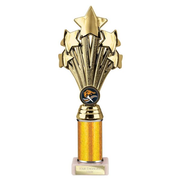 5 Star Tube Trophy | Gold 265mm