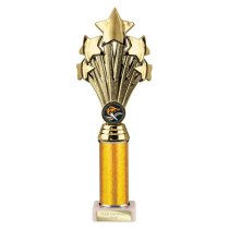 5 Star Tube Trophy | Gold 290mm