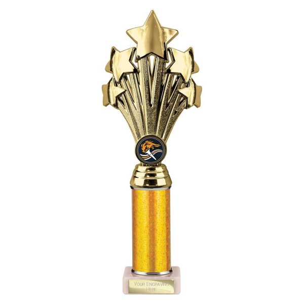 5 Star Tube Trophy | Gold 290mm