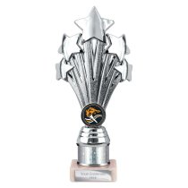5 Star Tube Trophy | Silver | 215mm