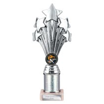5 Star Tube Trophy | Silver | 240mm
