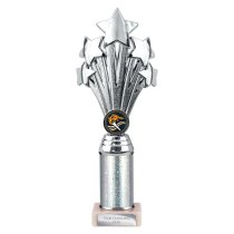 5 Star Tube Trophy | Silver | 265mm