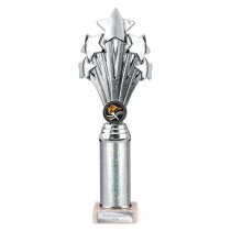 5 Star Tube Trophy | Silver | 290mm