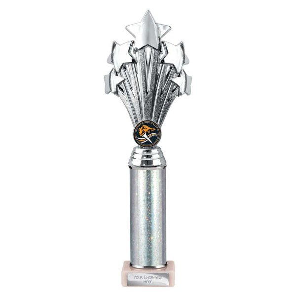 5 Star Tube Trophy | Silver | 315mm