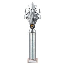 5 Star Tube Trophy | Silver | 365mm