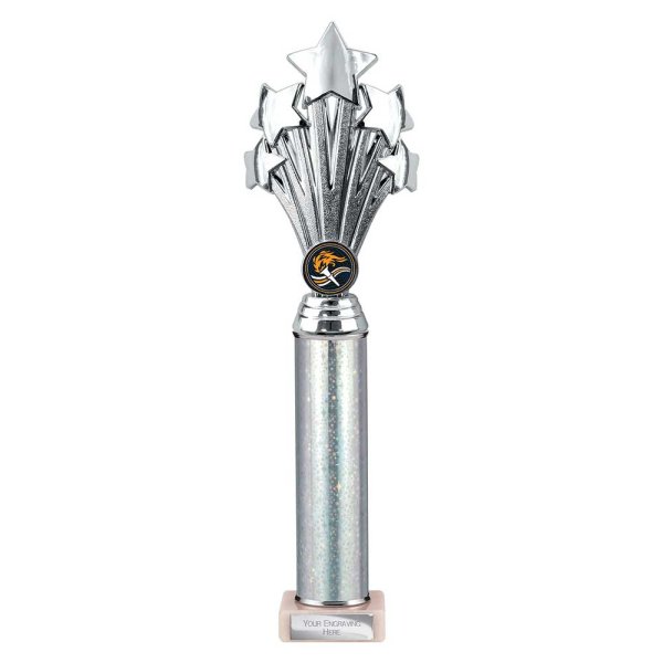5 Star Tube Trophy | Silver | 365mm