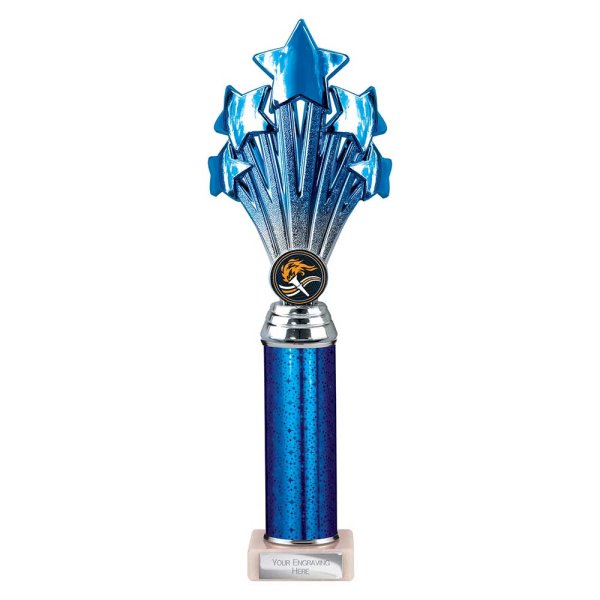 5 Star Tube Trophy | Blue & Silver | 315mm