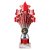 5 Star Tube Trophy | Red and Silver | 215mm - TR26550A