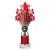 5 Star Tube Trophy | Red and Silver | 240mm - TR26550B