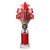 5 Star Tube Trophy | Red and Silver | 265mm - TR26550C