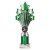 5 Star Tube Trophy | Green and Silver | 240mm - TR26551B