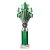 5 Star Tube Trophy | Green and Silver | 290mm - TR26551D