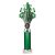 5 Star Tube Trophy | Green and Silver | 315mm - TR26551E