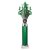 5 Star Tube Trophy | Green and Silver | 365mm - TR26551G