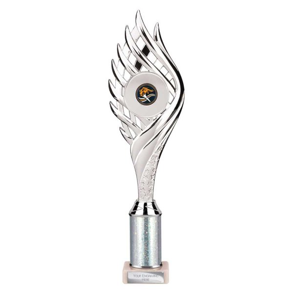 Wildfire Tube Trophy | Silver | 340mm