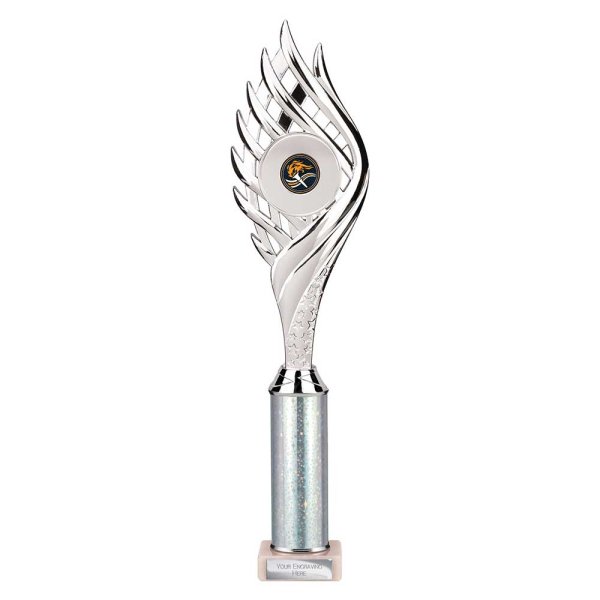Wildfire Tube Trophy | Silver | 390mm