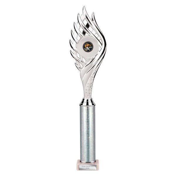 Wildfire Tube Trophy | Silver | 440mm