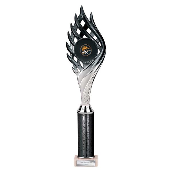 Wildfire Tube Trophy | Black & Silver | 390mm