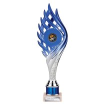 Wildfire Tube Trophy | Blue & Silver | 290mm