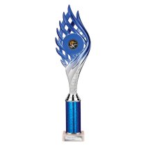 Wildfire Tube Trophy | Blue & Silver | 365mm