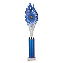 Wildfire Tube Trophy | Blue & Silver | 415mm