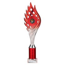 Wildfire Tube Trophy | Red and Silver | 340mm