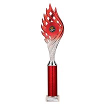 Wildfire Tube Trophy | Red and Silver | 415mm