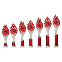 Wildfire Tube Trophy | Red and Silver | 415mm