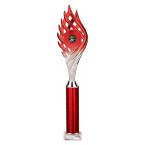 Wildfire Tube Trophy | Red and Silver | 440mm