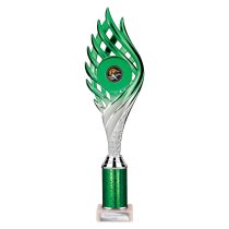 Wildfire Tube Trophy | Green and Silver | 340mm