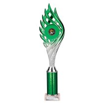 Wildfire Tube Trophy | Green and Silver | 365mm