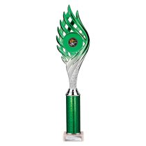 Wildfire Tube Trophy | Green and Silver | 390mm