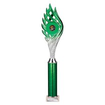 Wildfire Tube Trophy | Green and Silver | 440mm