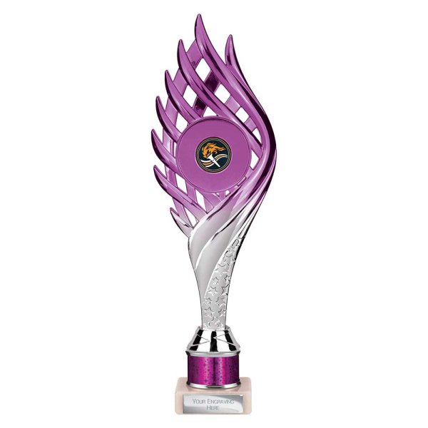 Wildfire Tube Trophy | Purple and Silver | 290mm