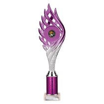 Wildfire Tube Trophy | Purple and Silver | 340mm