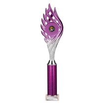 Wildfire Tube Trophy | Purple and Silver | 415mm