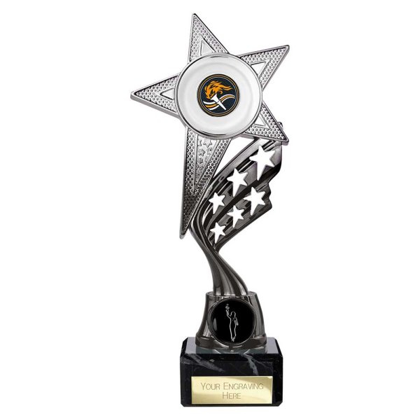 Innov8 Star Trophy | Silver & Black | 230mm