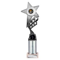 Innov8 -Tube Trophy | Silver & Black | 300mm